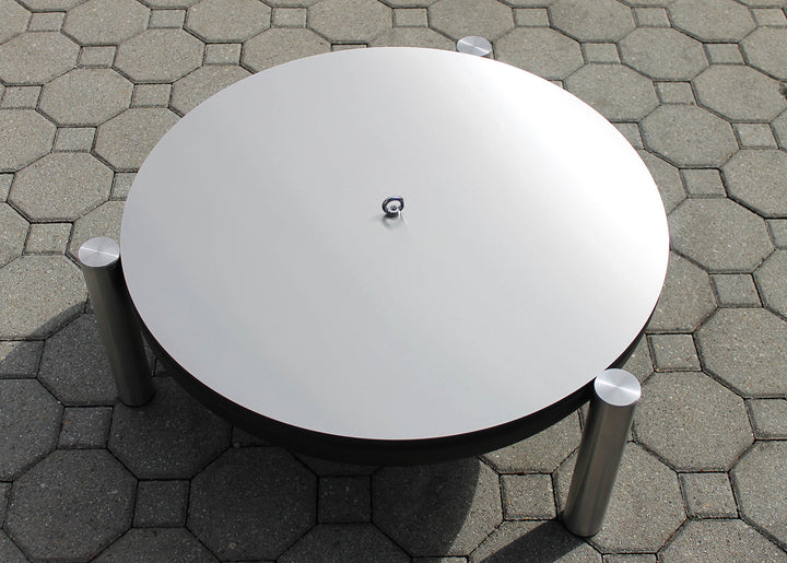 Feuerschalen-Deckel Edelstahl Ø 80 cm mit Ringgriff - Bild 4