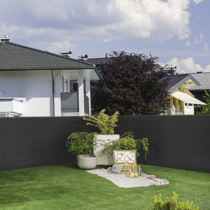 Zaunblende Sichtschutz Anthrazit 1,2x25m Kunststoff UV-stabil - Bild 7