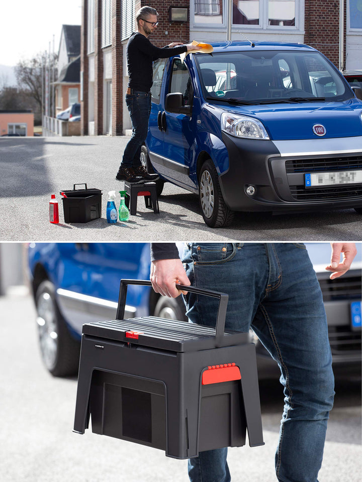 Tritthocker 3-in-1 mit Werkzeugkiste und Einsatz 150 kg PP - Bild 7