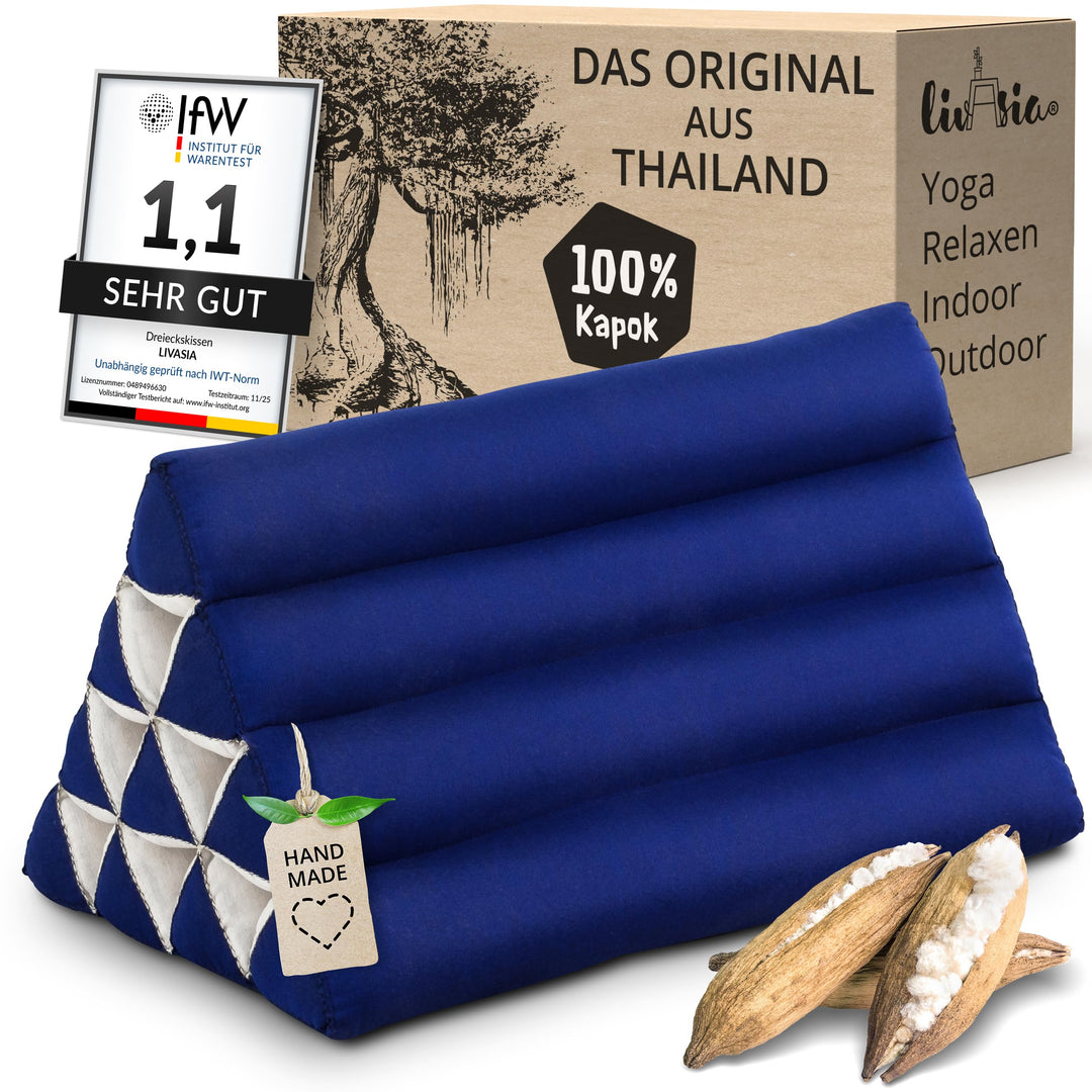 Rückenstützkissen Dreieck Kapok 30x50x30cm für Garten Balkon