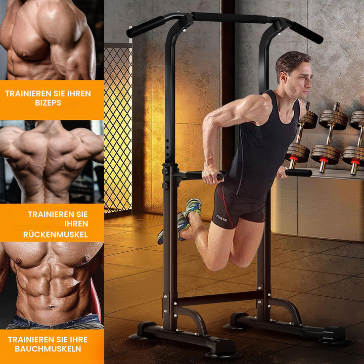 Kraftturm Dip Station höhenverstellbar 165–210 cm für Home-Gym - Bild 2