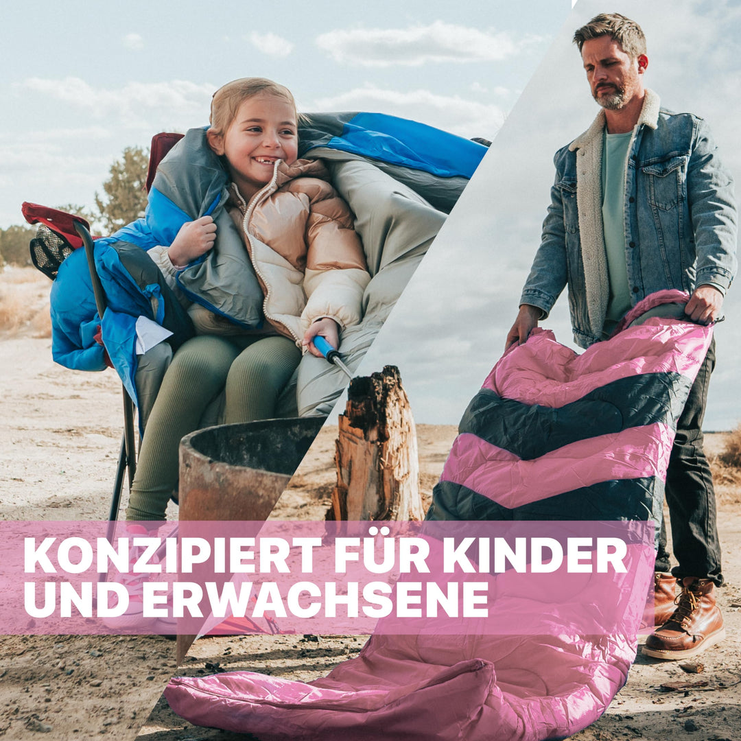 Schlafsack 3 Jahreszeiten 10–25°C für Camping und Wandern - Bild 5