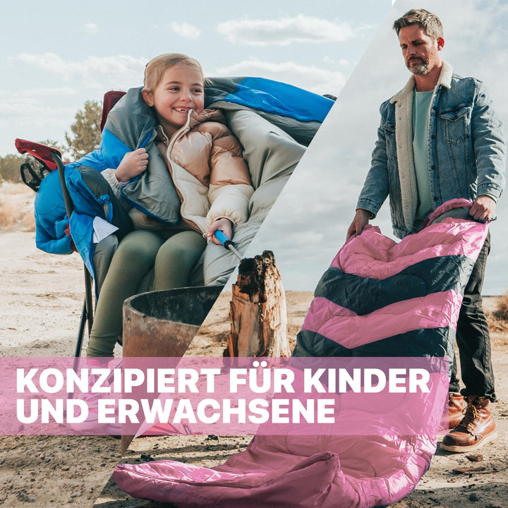 Schlafsack 3 Jahreszeiten 10–25°C für Camping und Wandern - Bild 5