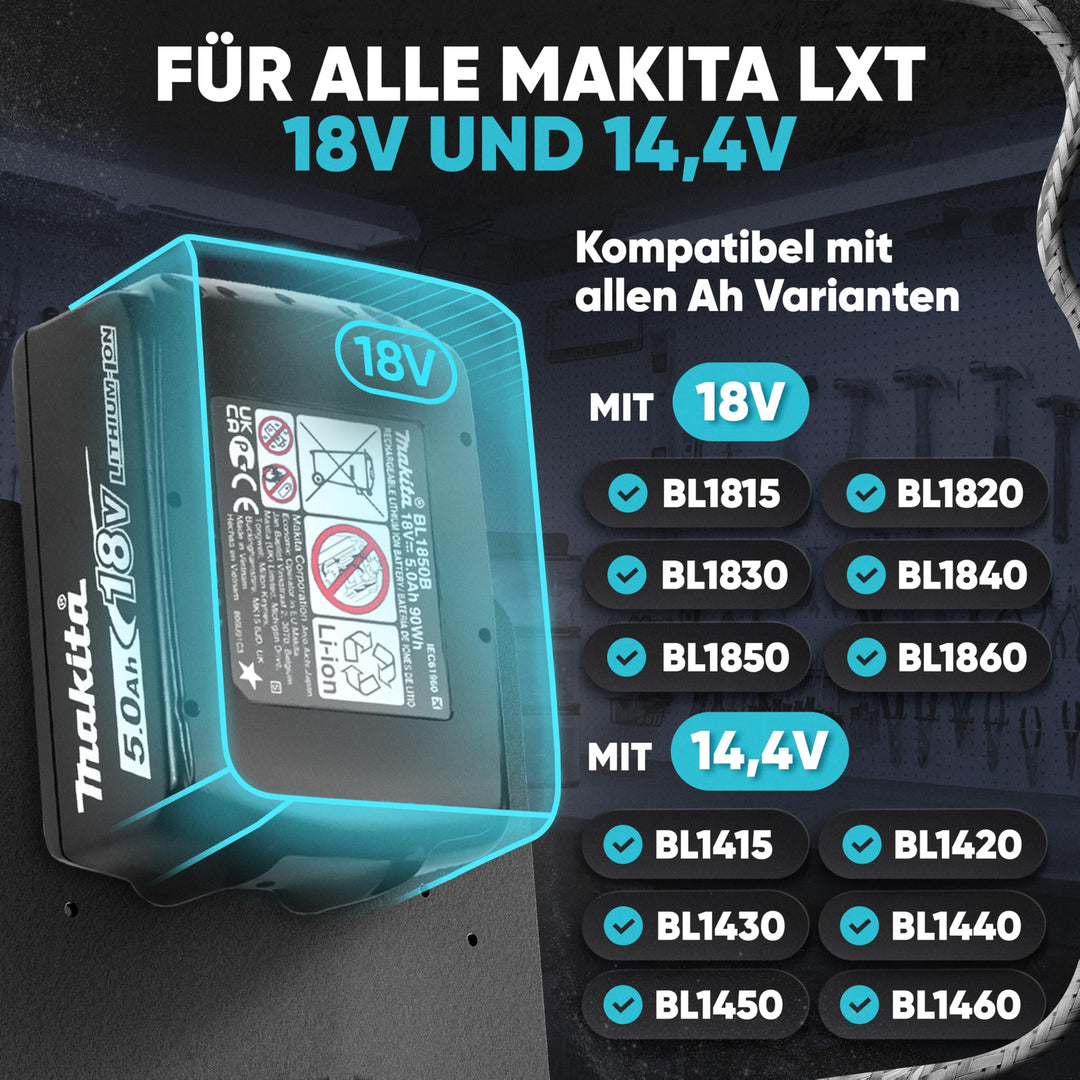Wandhalterung Akkus &amp; Ladegeräte 18V/14V mit Lüftung, Made in Germany - Bild 2