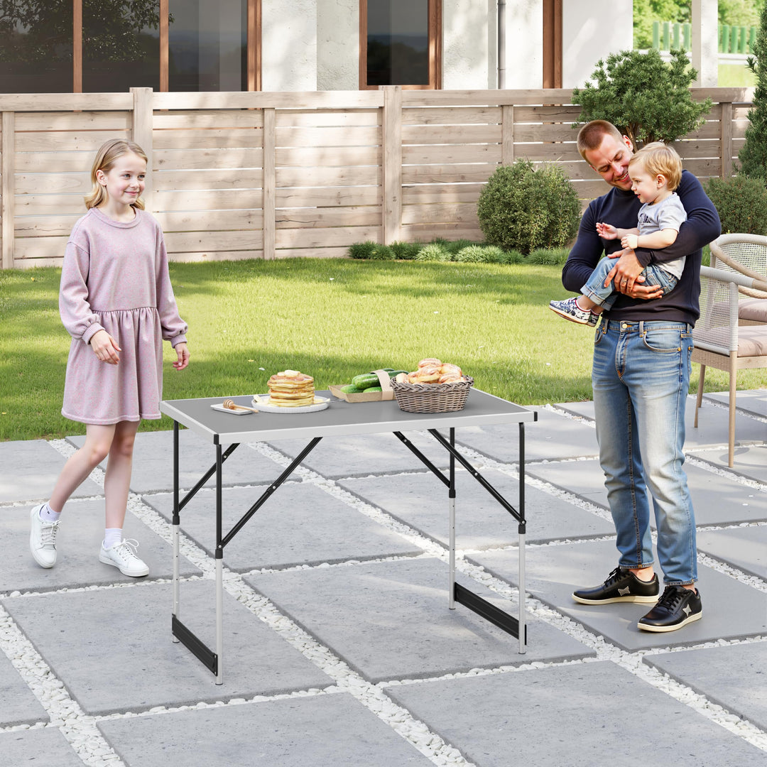 Campingtisch klappbar 100x60cm 4-fach höhenverstellbar Aluminium - Bild 7