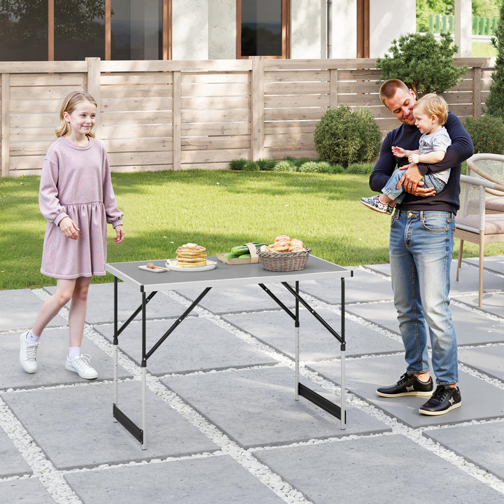 Campingtisch klappbar 100x60cm 4-fach höhenverstellbar Aluminium - Bild 7
