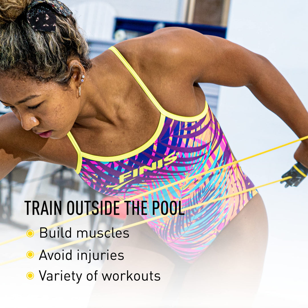 Schwimm-Widerstandsband Dryland Trainer 7mm Gelb für alle Niveaus - Bild 3