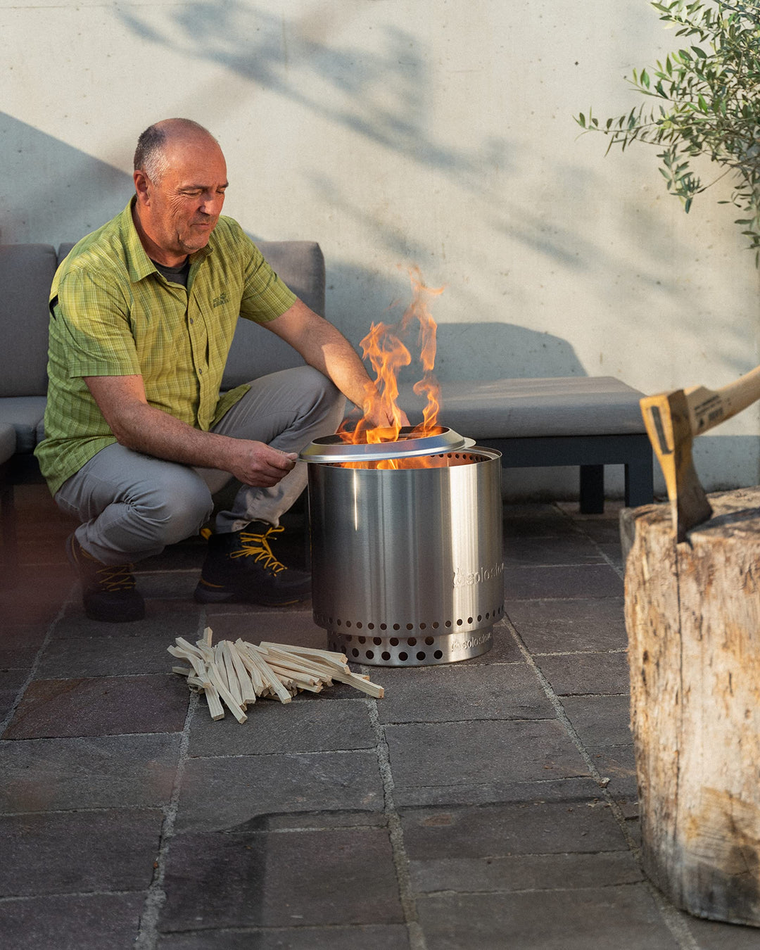 Feuerschalen-Standfuss Edelstahl 7 cm Erhöhung für Bonfire - Bild 7