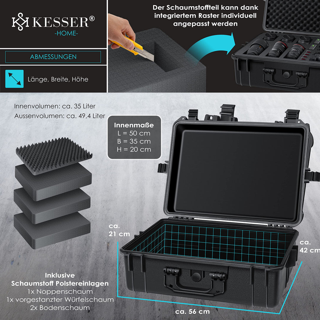 Kamerakoffer Hartschale 35L wasserdicht staubdicht für Foto-Equipment - Bild 7