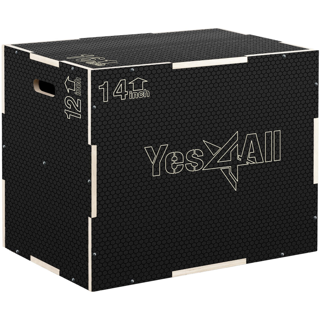 Plyo Box Holz 3-in-1 rutschfest 40x35x30 cm bis 204 kg