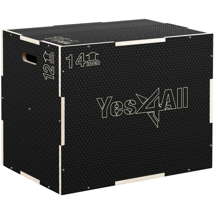 Plyo Box Holz 3-in-1 rutschfest 40x35x30 cm bis 204 kg