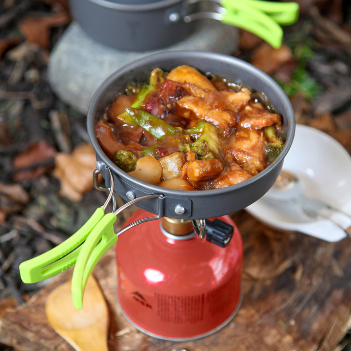 Camping Kochgeschirr Set 10-teilig Aluminium 1L für Wandern - Bild 4