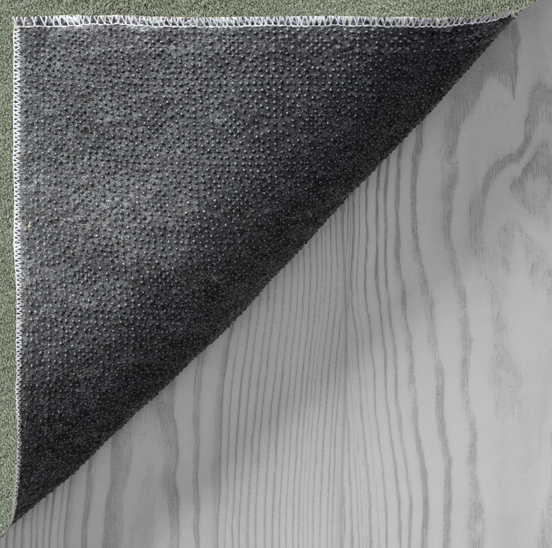 Teppich Felloptik Kurzflor waschbar Anti-Rutsch Grün 240x340 cm - Bild 5