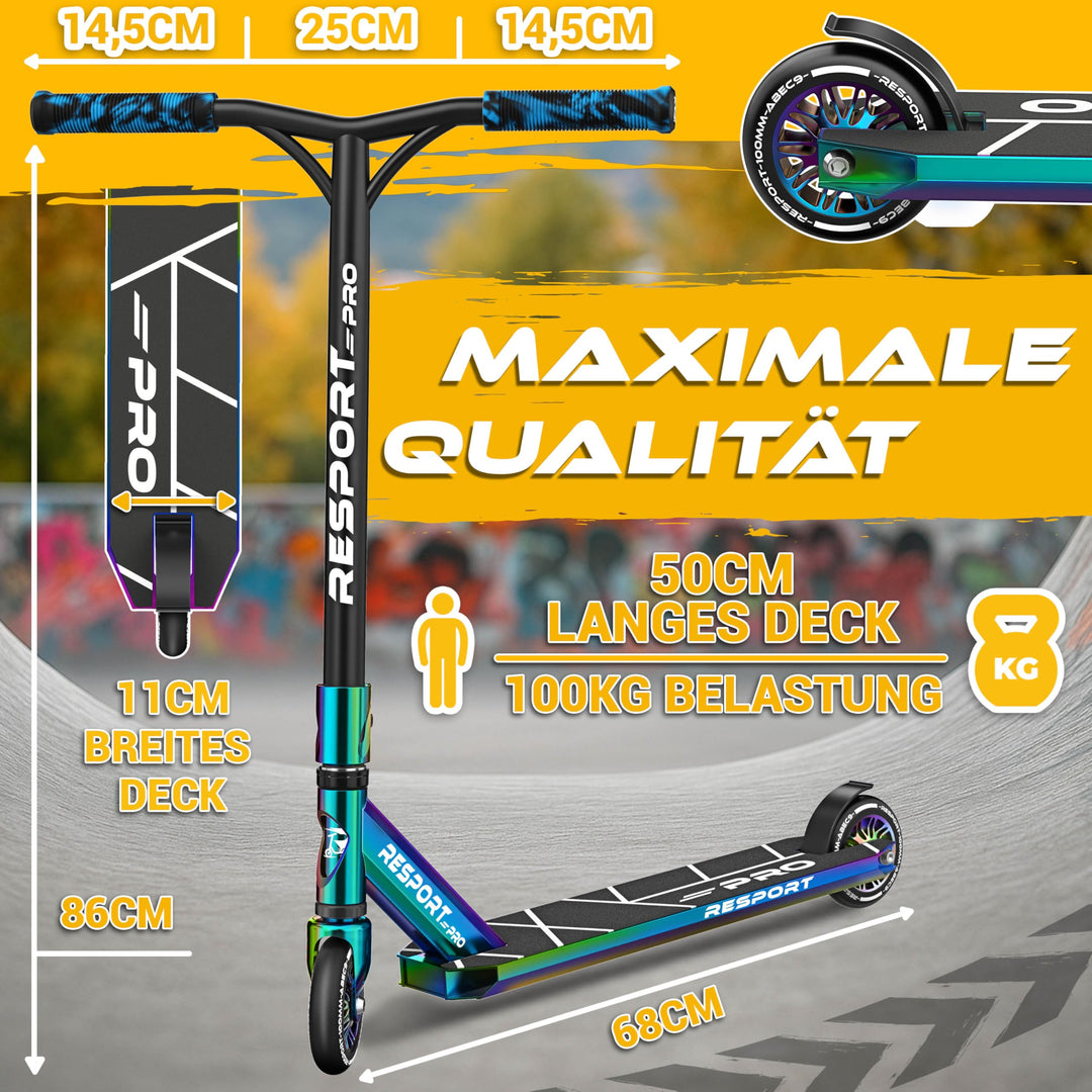 Stunt Scooter Aluminium 110mm ABEC-9 mit Ständer 100kg - Bild 7