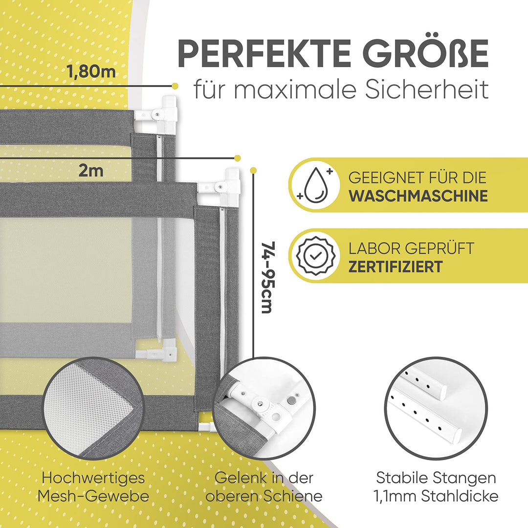 Rausfallschutz Bett 160 cm Stahl für Kinder- und Elternbett - Bild 2