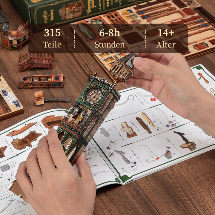 Book Nook 3D Holzpuzzle mit LED Unendliche Bibliothek 315 Teile - Bild 5