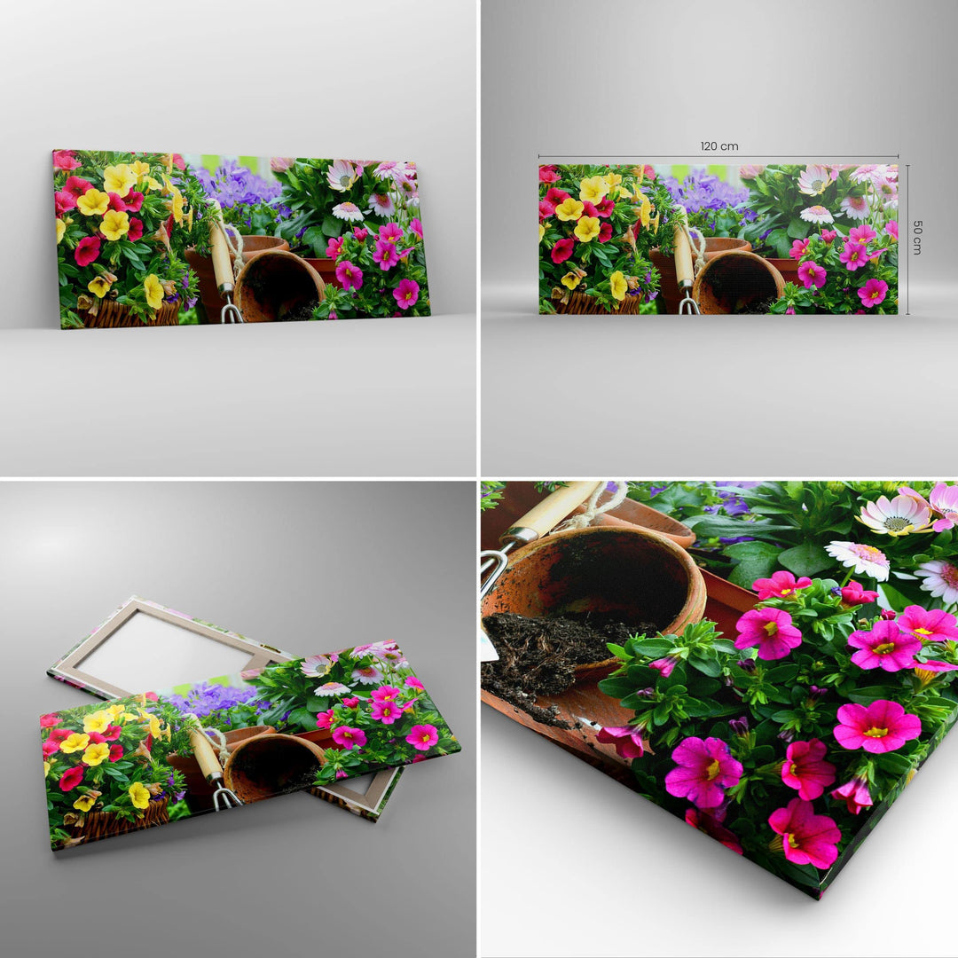 Leinwandbild Botanik Blumen 120x50 cm aufhängefertig - Bild 2