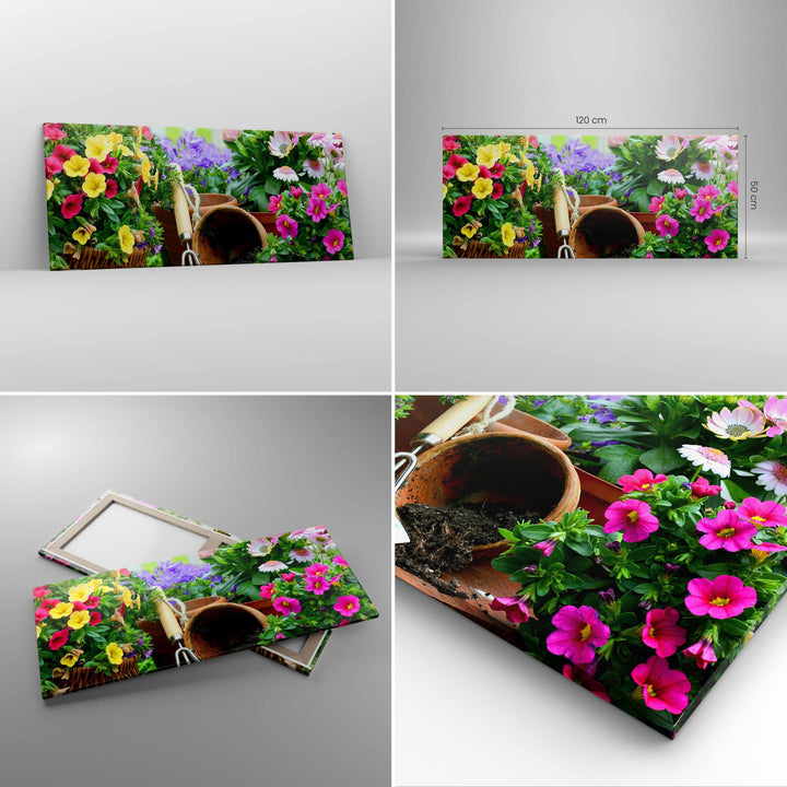 Leinwandbild Botanik Blumen 120x50 cm aufhängefertig - Bild 2