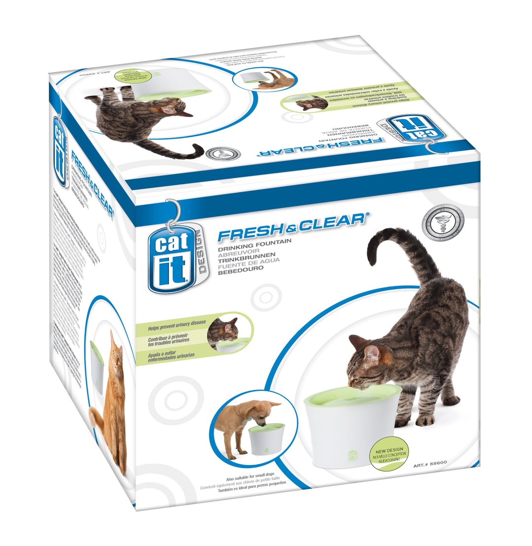 Katzen-Trinkbrunnen mit Doppelfilter 3 Liter grün/weiss - Bild 4