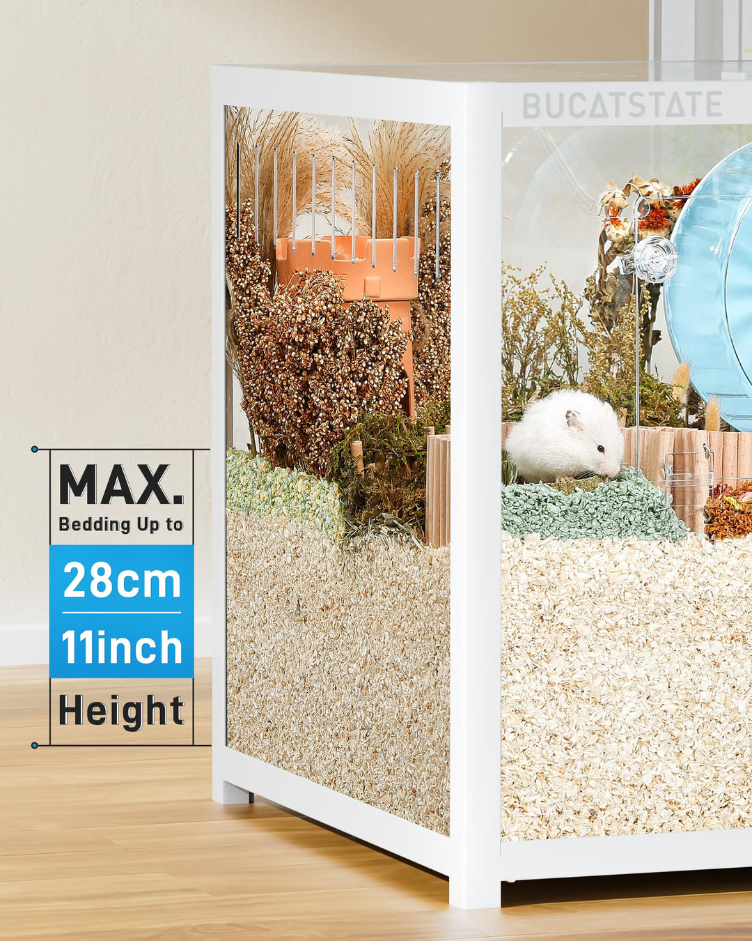 Hamsterkäfig XXL 120x60x62 cm Acryl 0,72 m² für Nager - Bild 5