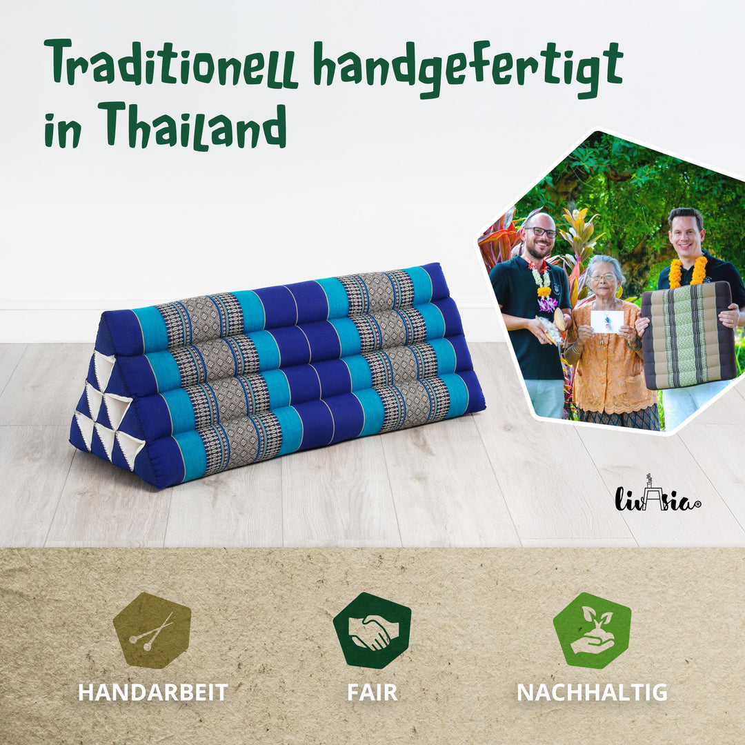 Dreieckskissen Kapok breit 80cm für Paare Outdoor Meditation - Bild 7