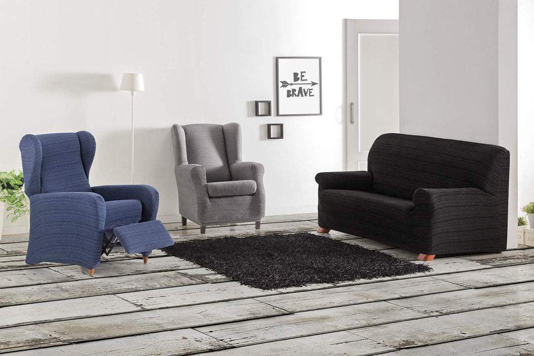 Sofaüberwurf elastisch für Relaxsessel Braun waschbar - Bild 4