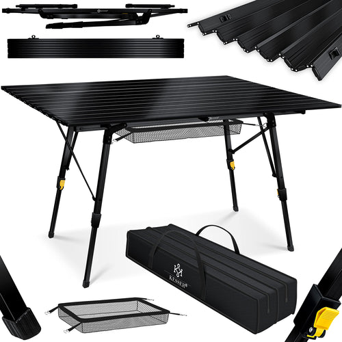 Campingtisch faltbar Aluminium 120x70cm höhenverstellbar bis 100kg