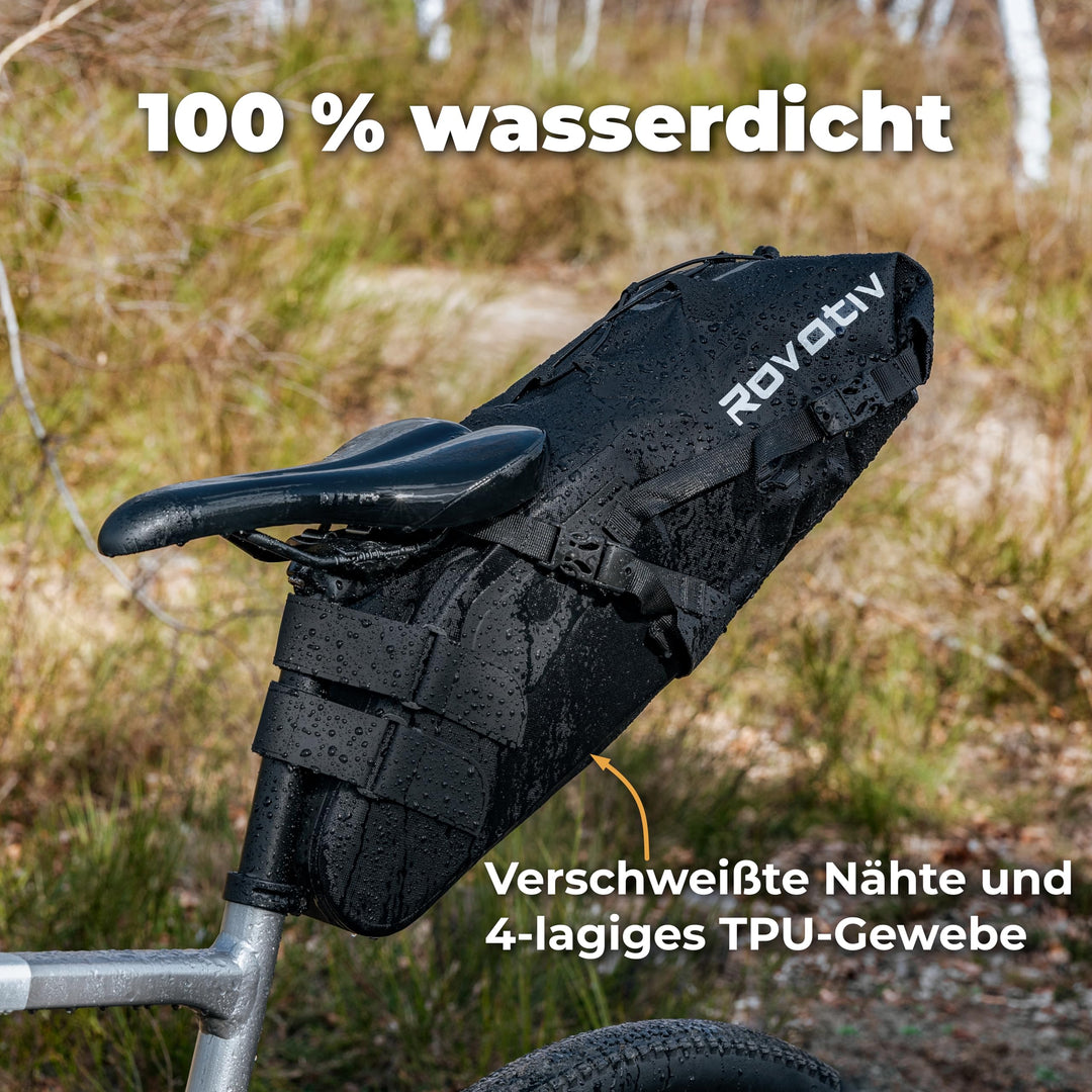Bikepacking Satteltasche 10L wasserdicht für Gravelbike - Bild 3