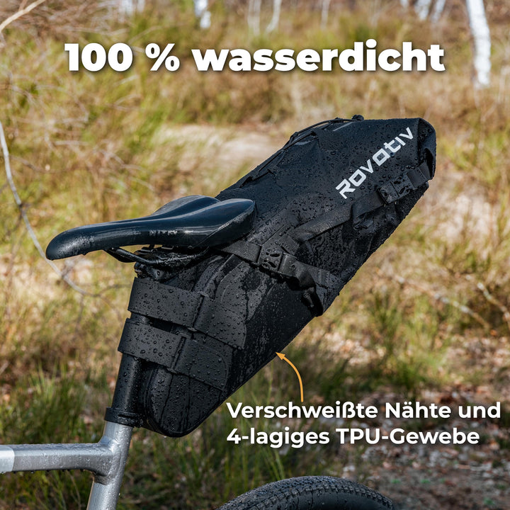 Bikepacking Satteltasche 10L wasserdicht für Gravelbike - Bild 3