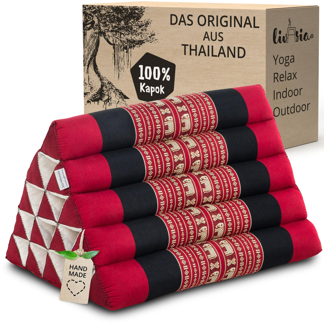 Rückenstützkissen Dreieck Kapok extrahoch 38x55x35cm für Outdoor