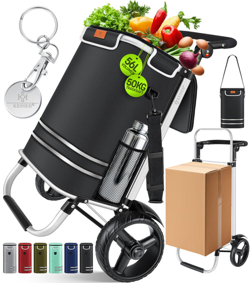 Einkaufstrolley klappbar 3-in-1 mit Kühlfach 56L bis 50kg