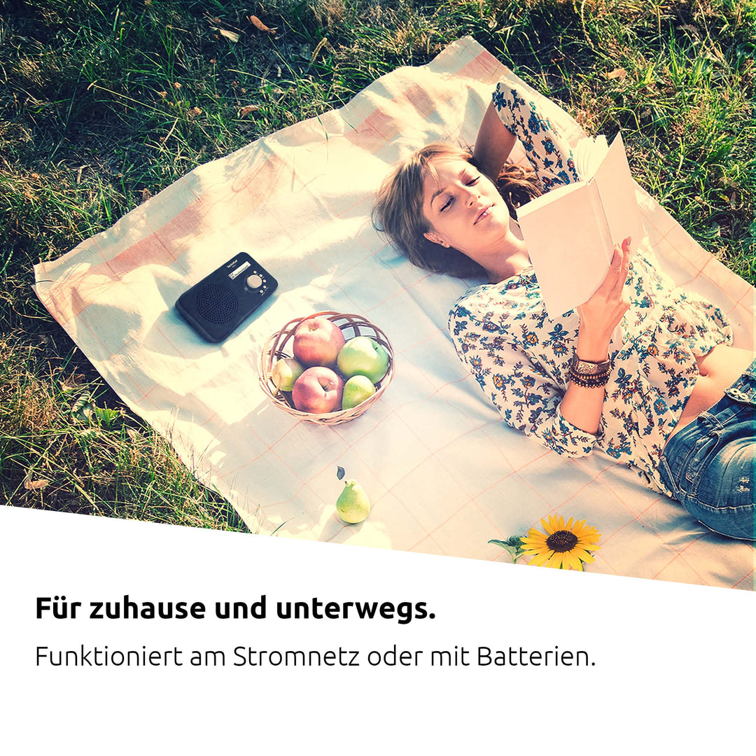 DAB+ Radio tragbar mit UKW, Kopfhörerausgang, 1W, schwarz - Bild 5