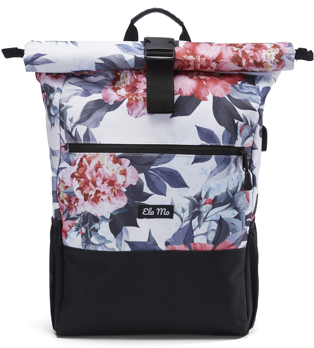 Rolltop Rucksack Damen 18-26 L mit USB &amp; Laptop-Fach 17 Zoll