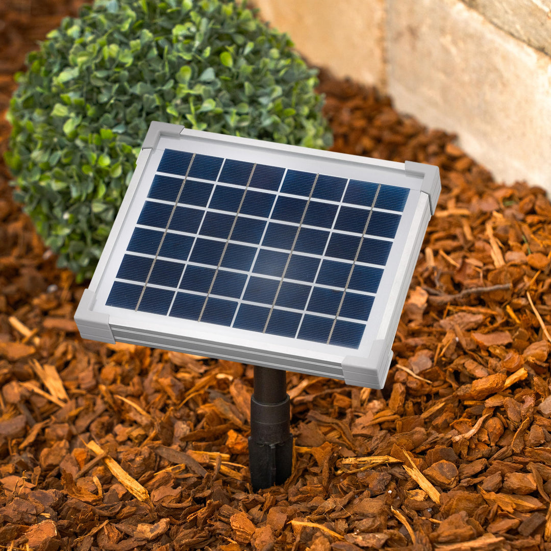 Solar Teichpumpe Set 5W mit 2 Fontänenaufsätzen für Gartenteiche - Bild 8