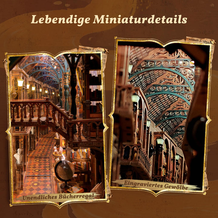 Book Nook 3D Holzpuzzle mit LED Unendliche Bibliothek 315 Teile - Bild 3