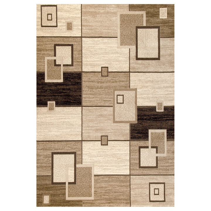 Designerteppich Retro kariert Braun Beige 80x300 cm Polypropylen - Bild 4