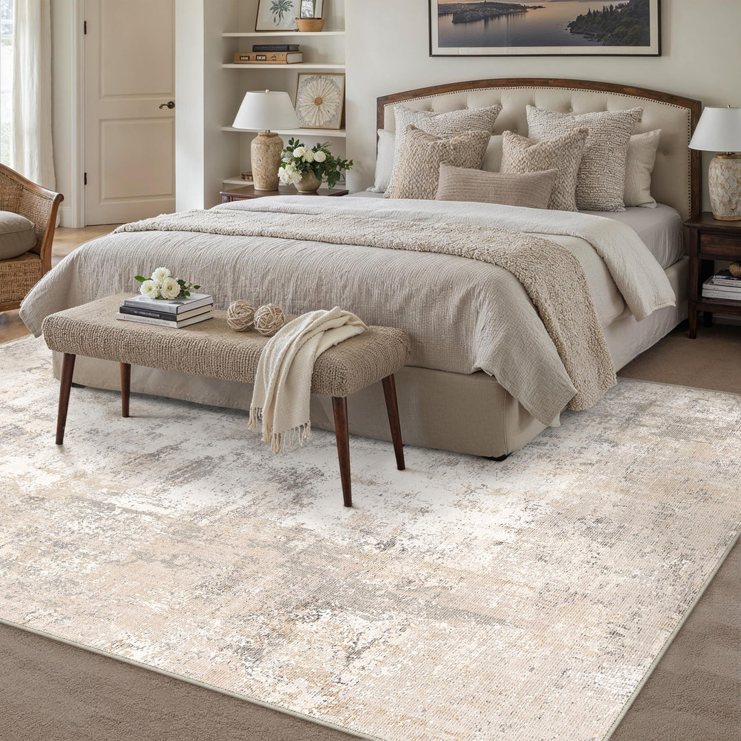 Teppich Wohnzimmer 200x300cm Polyester waschbar abstraktes Muster - Bild 3