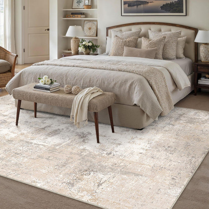 Teppich Wohnzimmer 200x300cm Polyester waschbar abstraktes Muster - Bild 3