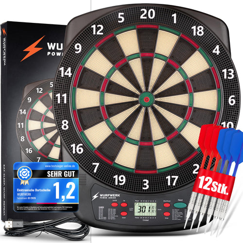 Elektronische Dartscheibe Softdart 1-8 Spieler kabellos nutzbar