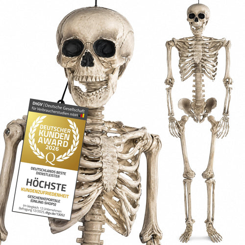 Deko-Skelett lebensgroß 160 cm vollbeweglich für Halloween