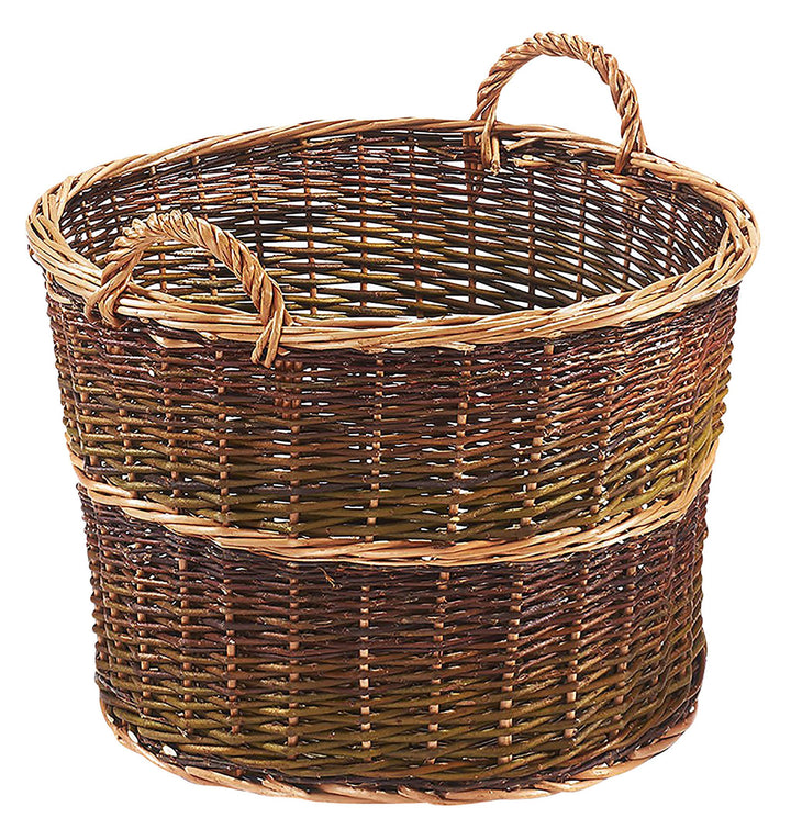 Erntekorb Weide rund mit 2 Griffen, Ø 50 cm, handgeflochten