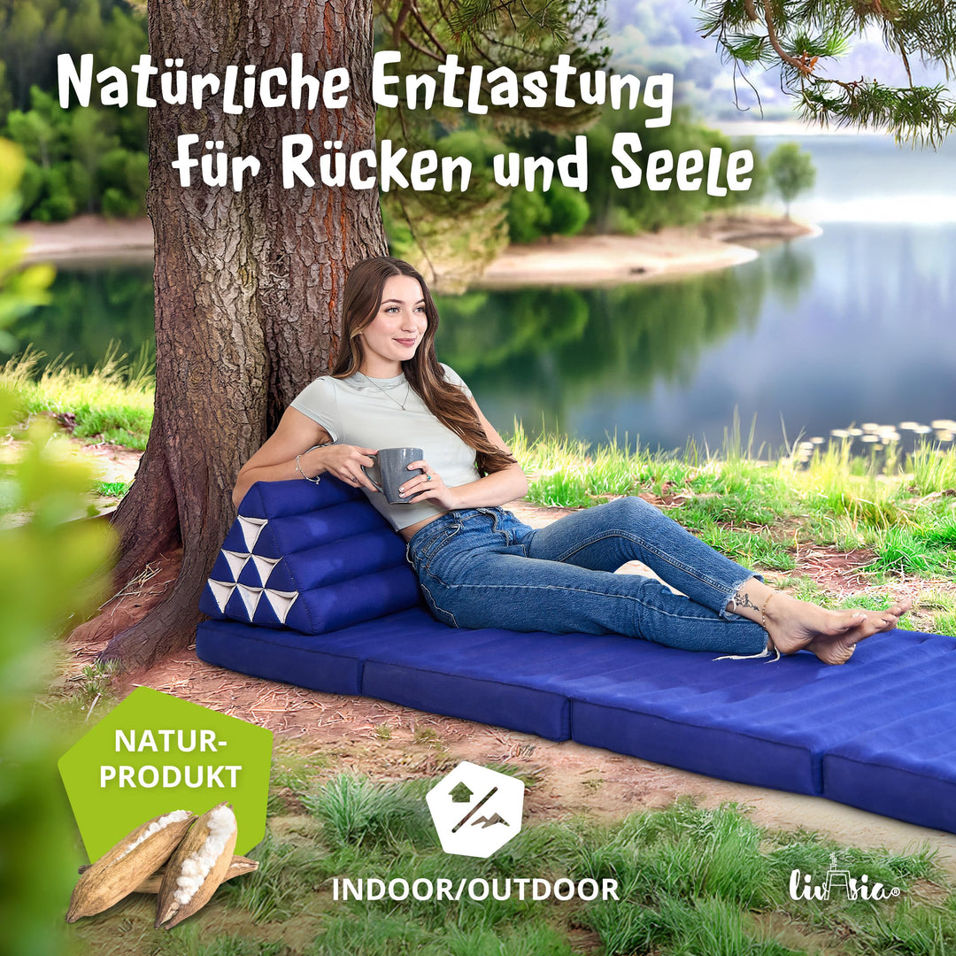 Rückenstützkissen Dreieck Kapok 30x50x30cm für Garten Balkon - Bild 2