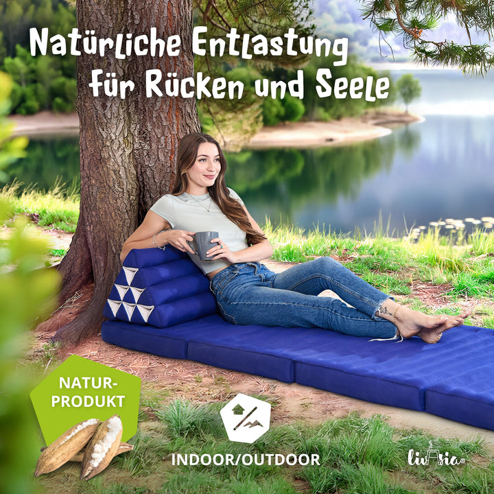 Rückenstützkissen Dreieck Kapok 30x50x30cm für Garten Balkon - Bild 2