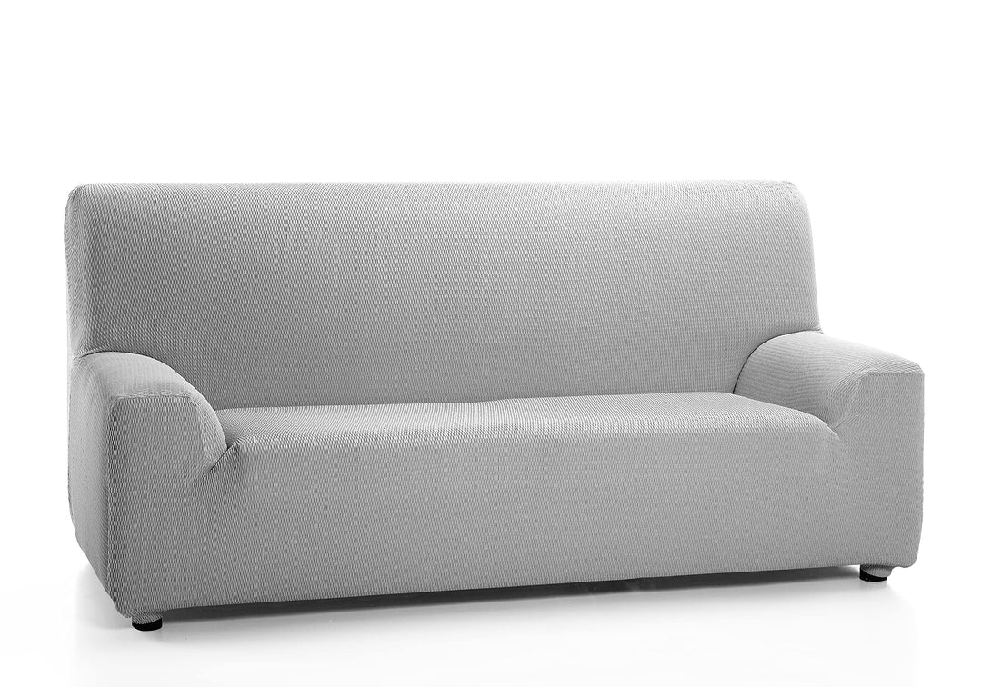 Sofabezug 4-Sitzer Jacquard-Stretch 220-260 cm Apfelgrau