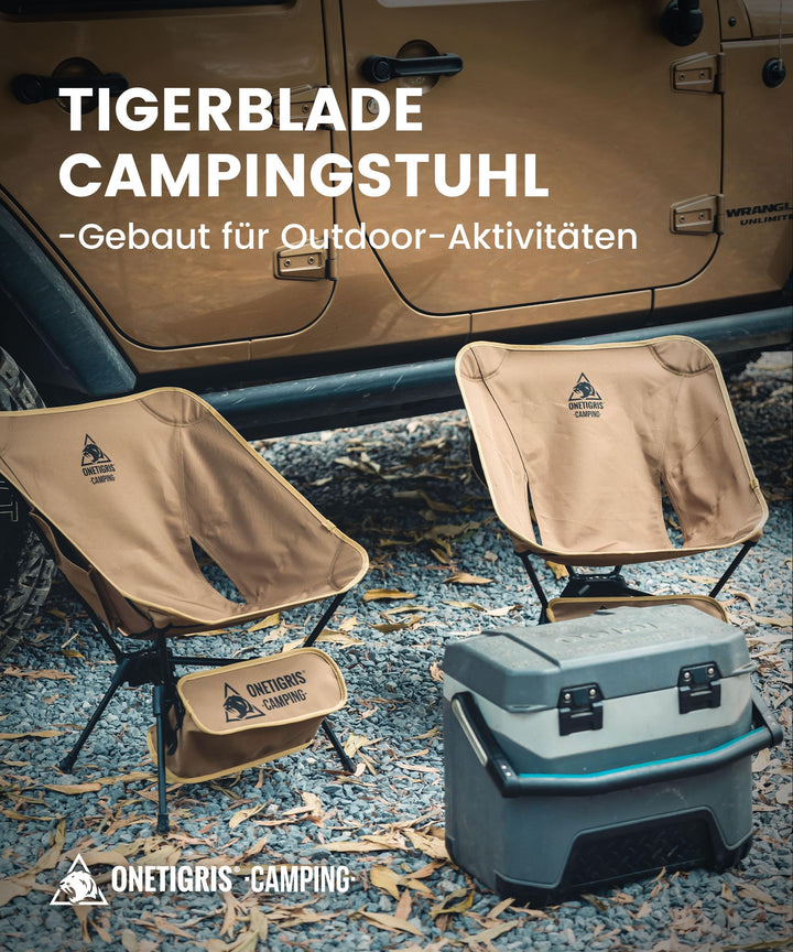 Campingstuhl faltbar 150 kg Aluminium Dreiecksrahmen mit Seitentaschen - Bild 6