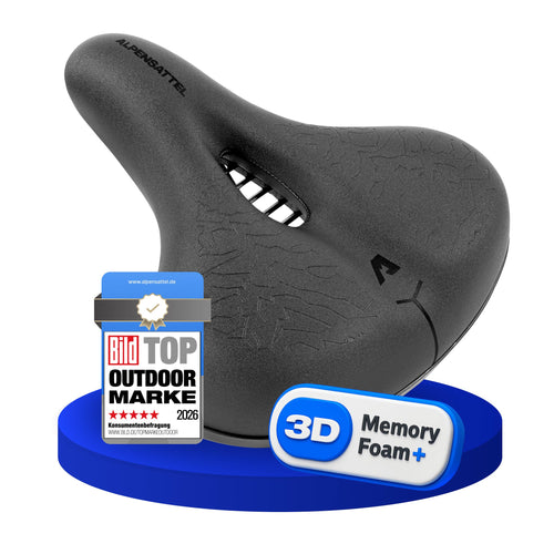 Fahrradsattel Ergonomisch 3D Memory Foam Komfort+ Unisex