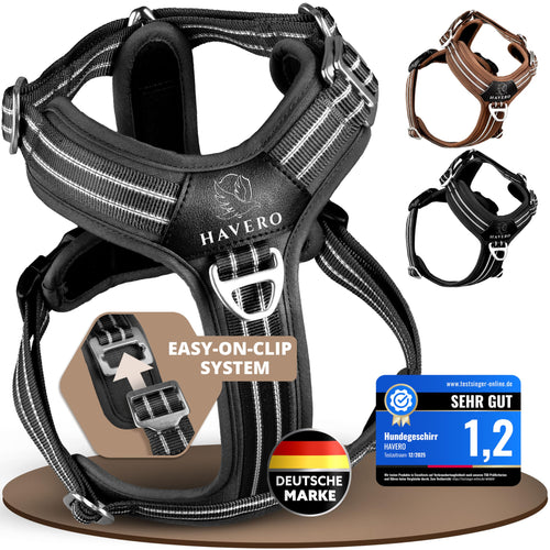 Hundegeschirr Y-Schnitt Anti-Zug gepolstert reflektierend Grösse L