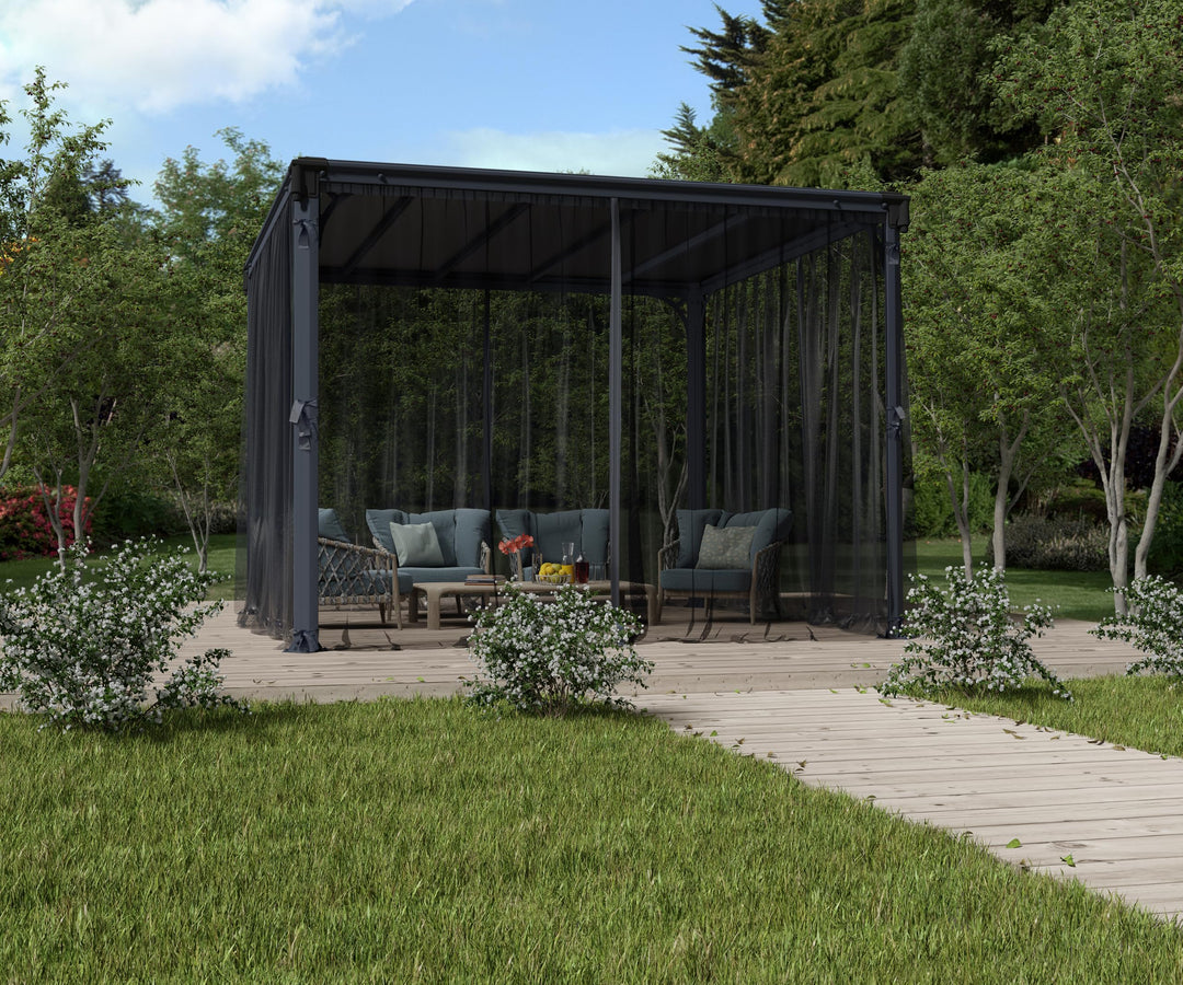 Mosquito-Netz Pavillon Palermo 3000/3600 Grau 360x217 cm - Bild 7