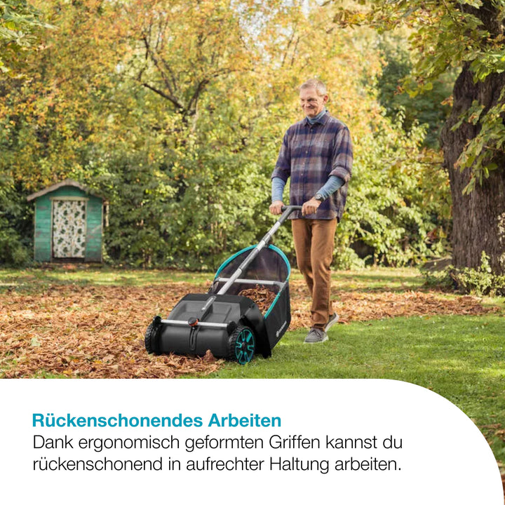 Rasenkehrmaschine ohne Motor für Laub und Grasschnitt - Bild 3