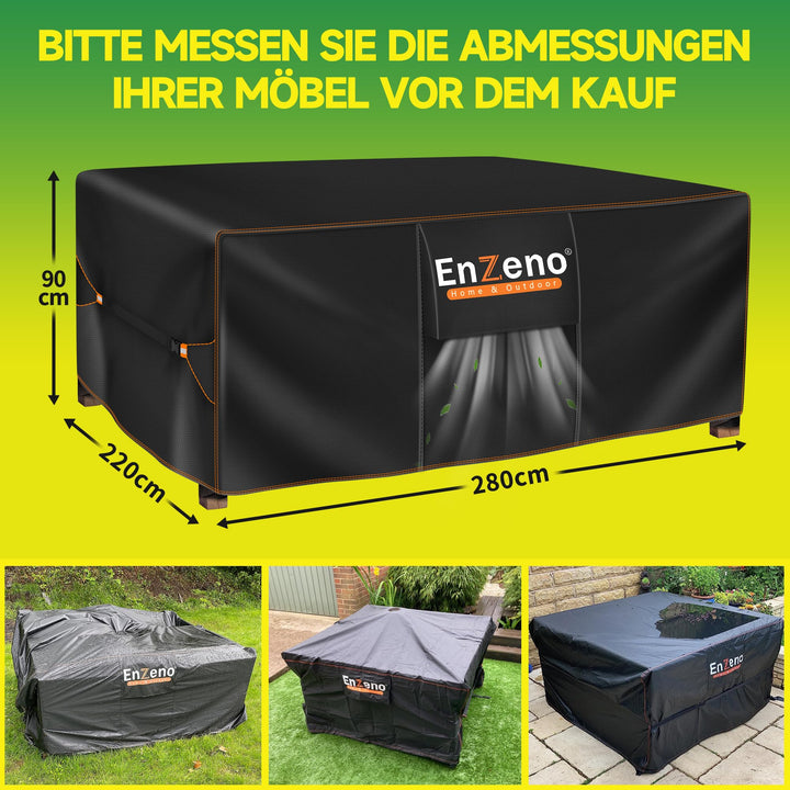 Gartenmöbel Abdeckplane Oxford 420D wasserdicht 280x220x90 cm - Bild 7